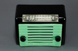 Admiral 7T03CG Radio in Black Bakelite with Green - Rare Midget Size